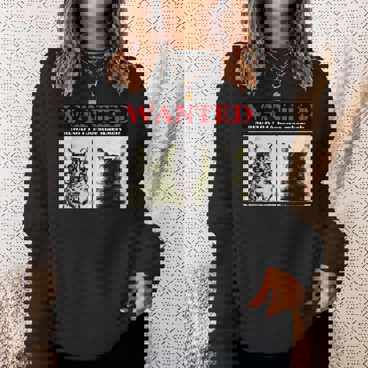 猫 ロック Rock Wanted キジトラ レトロ おしゃれ 個性的 可愛い 面白い スウェットシャツ 彼女への贈り物