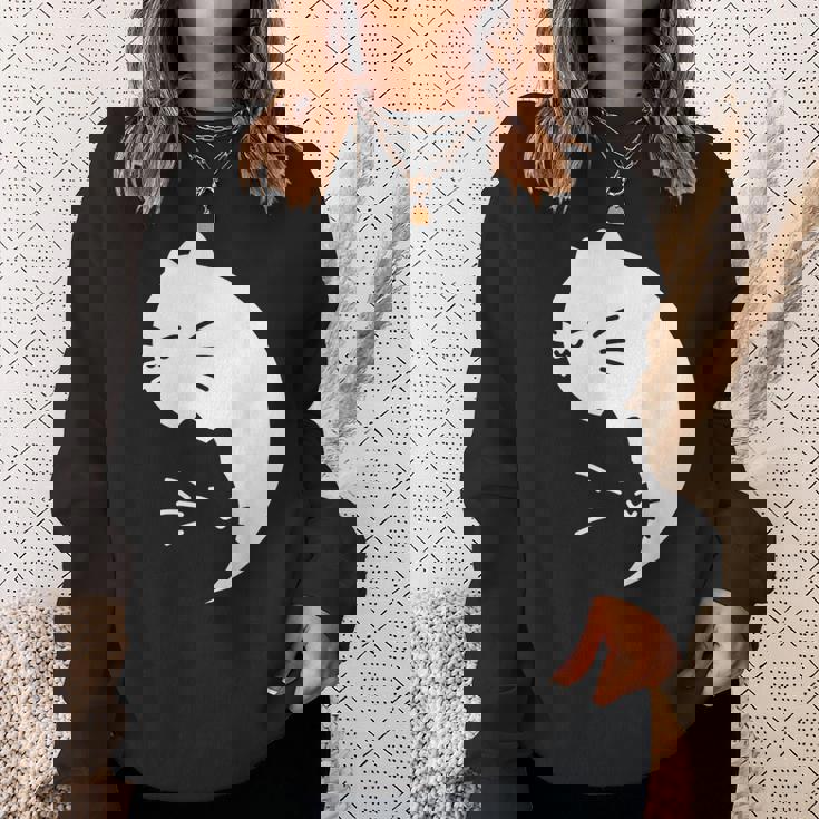 猫 陰陽 反対 調和 エネルギー 子猫 スウェットシャツ 彼女への贈り物