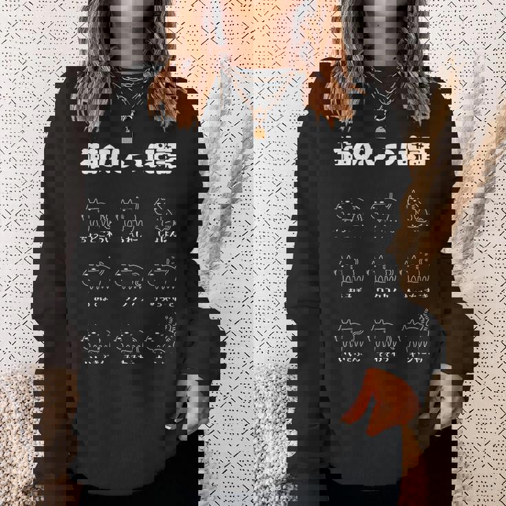 猫のしっぽ語 猫好き おもしろ 猫 ねこ ネコ 面白い ギフト にゃんこ ペット かわいい 猫 プリン スウェットシャツ 彼女への贈り物