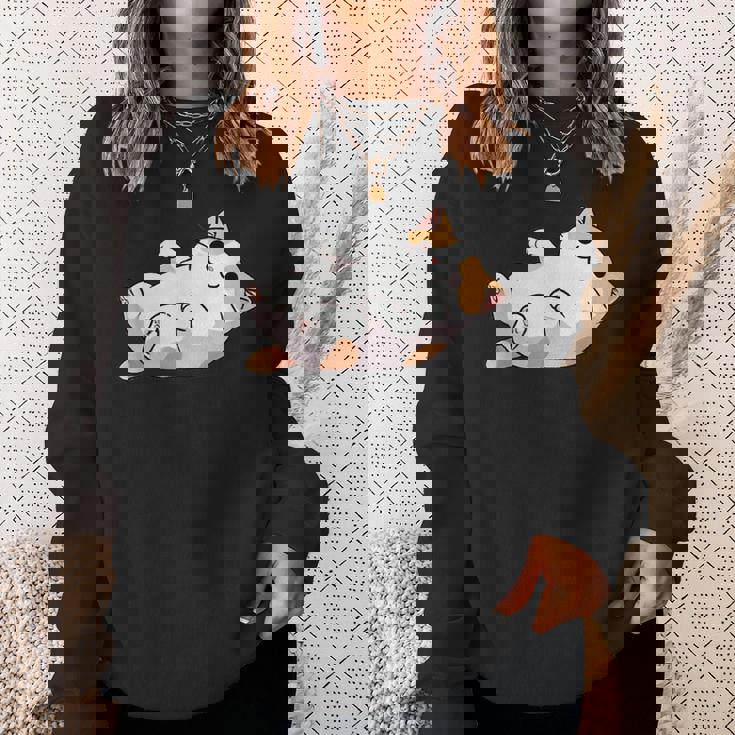 猫のへそ天 Cat Belly Trap スウェットシャツ 彼女への贈り物