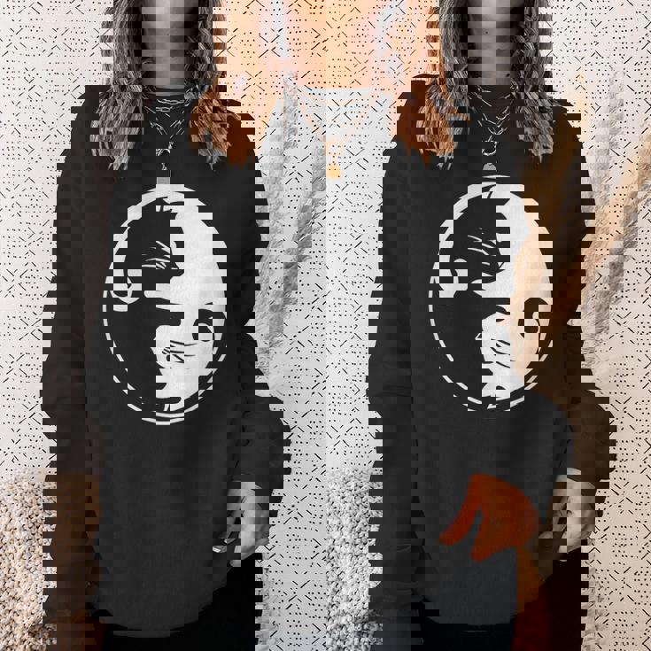 猫の陰陽相互接続 スウェットシャツ 彼女への贈り物