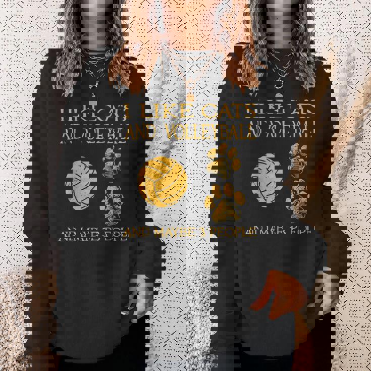 猫やバレーボールが好きで、3人もいるかもしれません。 スウェットシャツ 彼女への贈り物