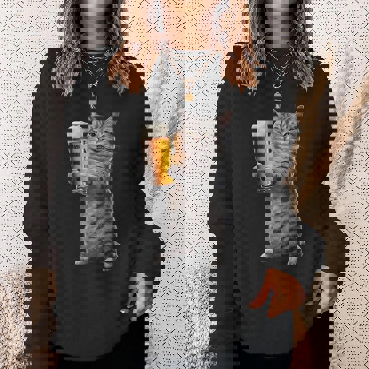 猫ビール スウェットシャツ 彼女への贈り物