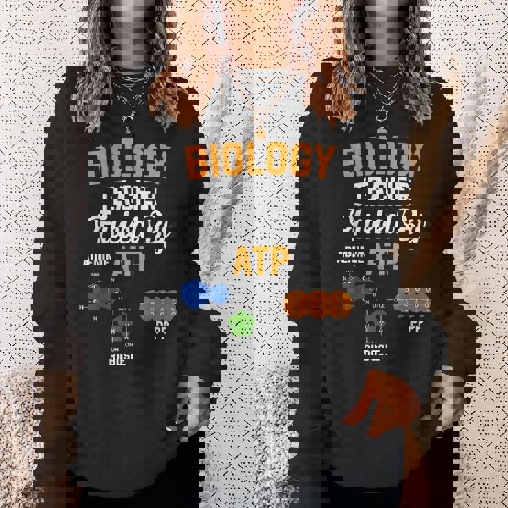 生物学教師 Fueled By Atp 面白い教師 生物学者ギフト スウェットシャツ 彼女への贈り物