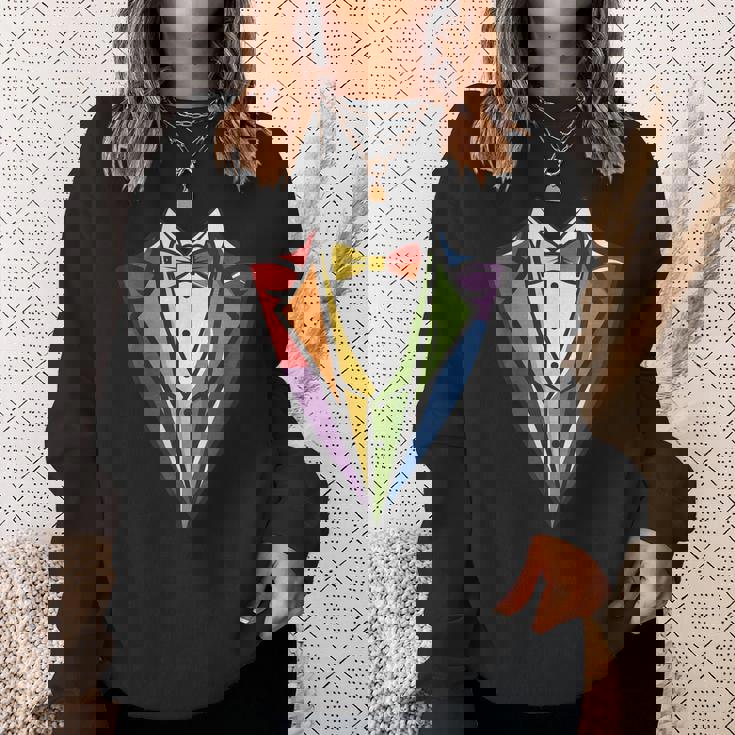 男の子、子供、男性用の幼児用タキシードコスチューム。かわいいレインボータキシード。 スウェットシャツ 彼女への贈り物