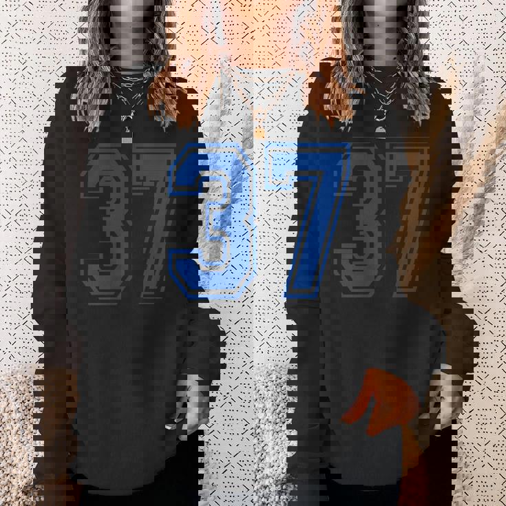 番号37インチ ブルー スウェットシャツ 彼女への贈り物