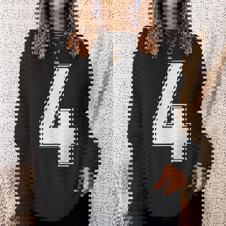 番号4 Fourports アスレチック チーム ジャージー バーシティ ユニフォーム スウェットシャツ 彼女への贈り物