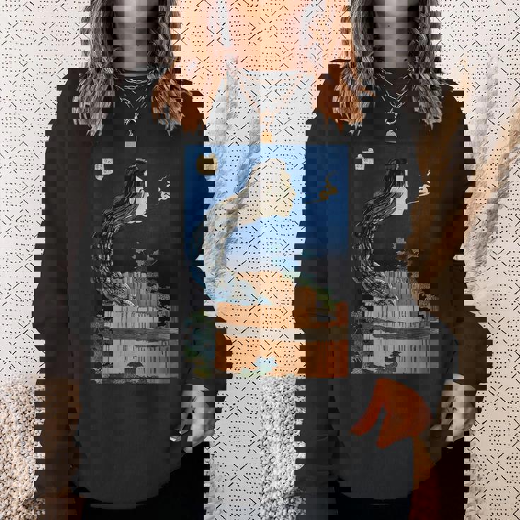 番町皿屋敷 百物語 怪談 葛飾 北斎 お皿のマンション お菊 日本美術 ハロウィン スウェットシャツ 彼女への贈り物