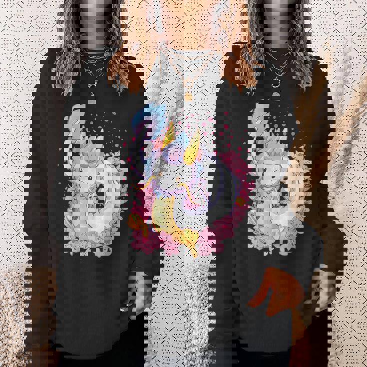 白 アニメ ドラゴン 美的 カワイイ スウェットシャツ 彼女への贈り物