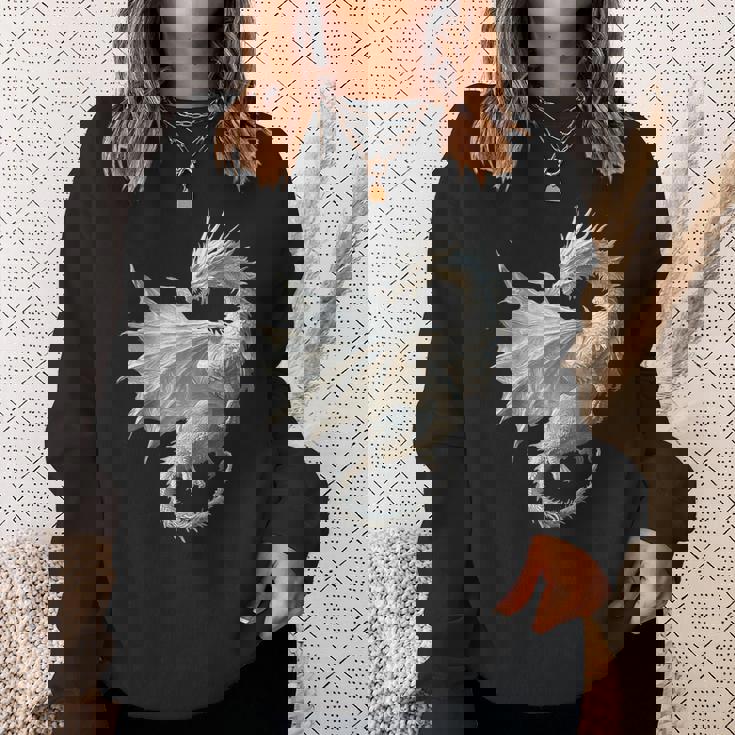 白龍 グラフィック 神話イラスト 白龍 スウェットシャツ 彼女への贈り物