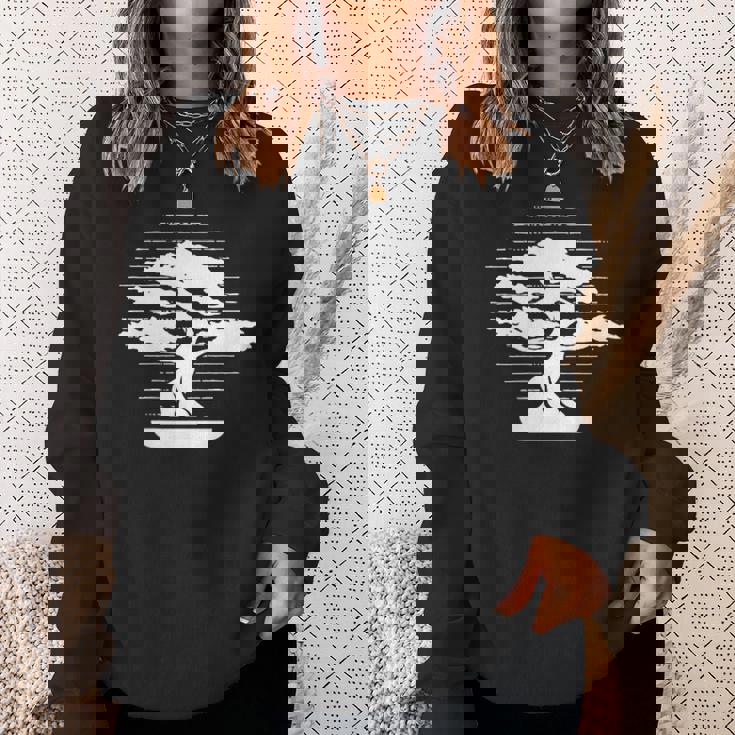 盆栽ロゴエンブレム 盆栽ポット ペンジン 屋内盆栽盆栽 スウェットシャツ 彼女への贈り物