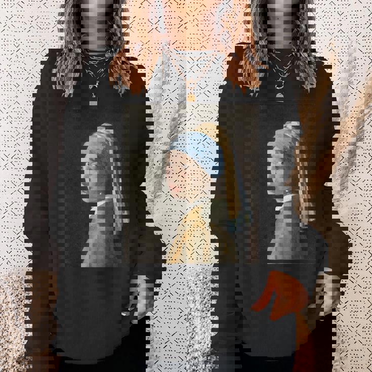 真珠の耳飾りの少女／フェルメール【世界の名画】（高精細画像）Vermeer 美術館アート 油絵 スウェットシャツ 彼女への贈り物