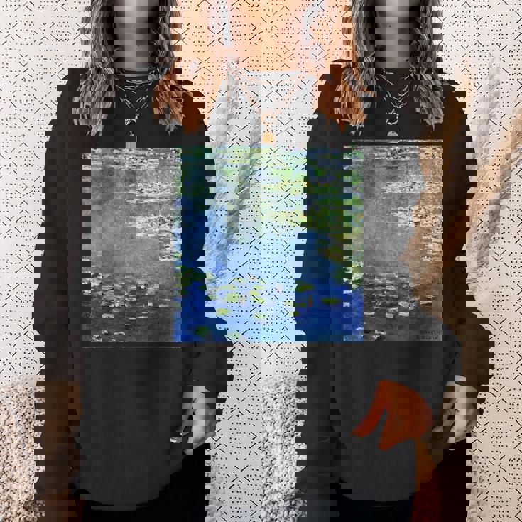 睡蓮の絵 スウェットシャツ 彼女への贈り物