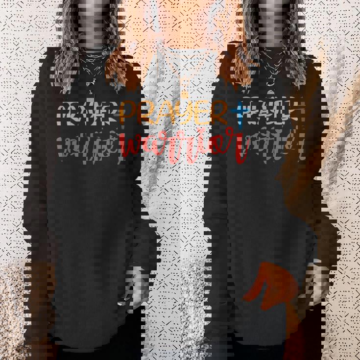 祈り 戦士 神 信仰 イエス スウェットシャツ 彼女への贈り物