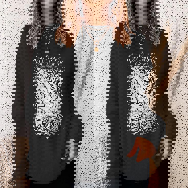 神だけが私を裁くことができるローライダーアートチカーノカルチャー スウェットシャツ 彼女への贈り物