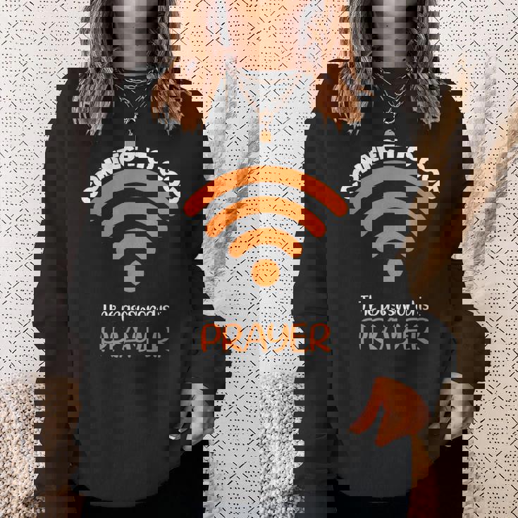 神とつながるパスワードは祈り神信仰イエス スウェットシャツ 彼女への贈り物