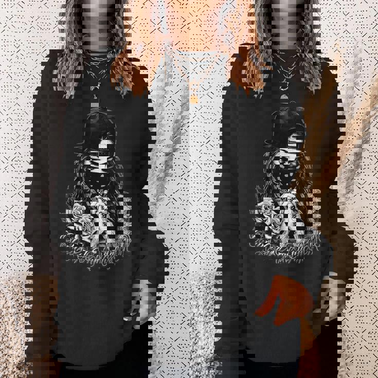 神のみが私を裁くことができる チカーノの服 タトゥー アート 祈りonly God Can Judge Me スウェットシャツ 彼女への贈り物