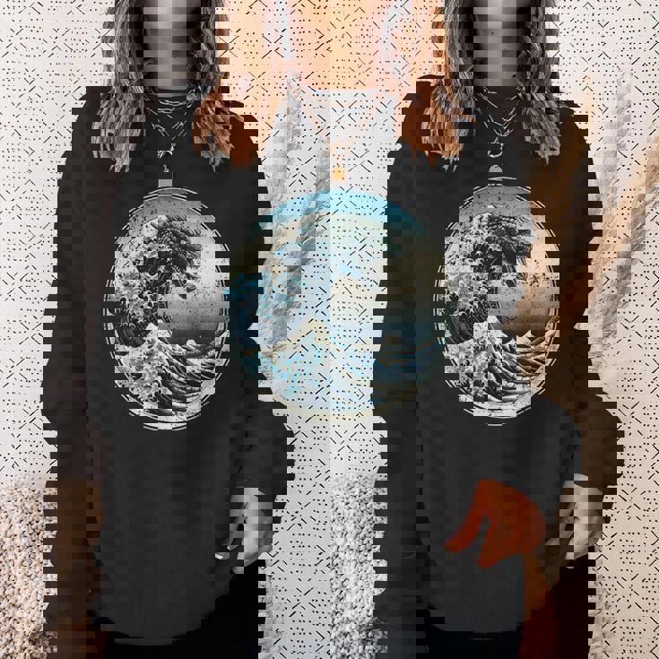 神奈川沖グレートウェーブウィズガメラ スウェットシャツ 彼女への贈り物