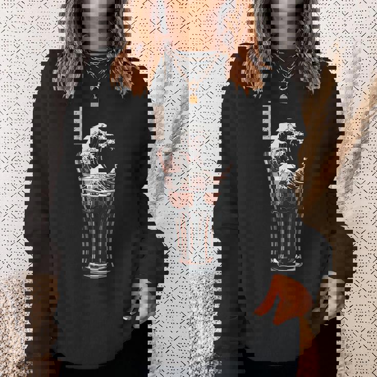 神奈川沖浪裏 コーラグラス 面白いアート スウェットシャツ 彼女への贈り物