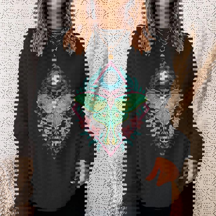 神秘的なルナモスムーンフローラルボーホーネイチャースピリットデザイン。 スウェットシャツ 彼女への贈り物