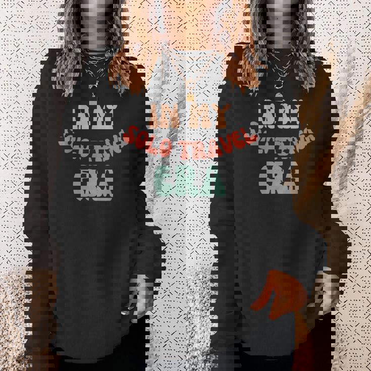 私の一人旅の時代一人旅おもしろい スウェットシャツ 彼女への贈り物