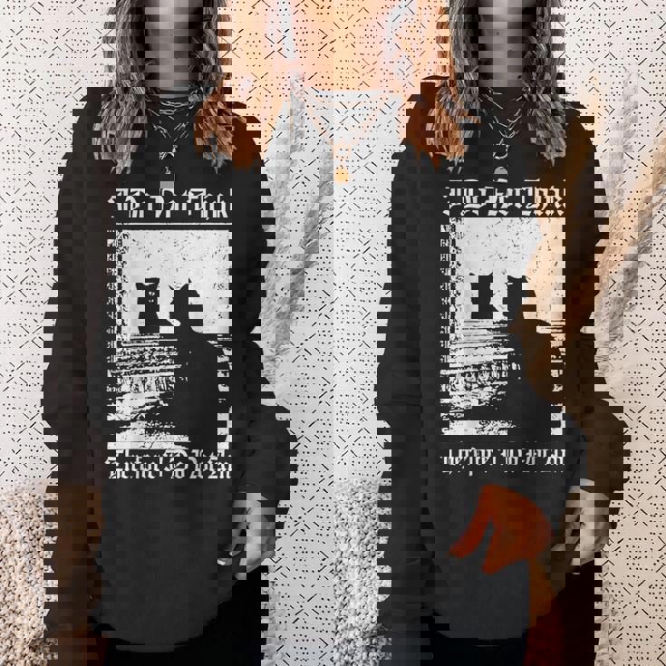 私はそうは思わないから黒猫は哲学者じゃない スウェットシャツ 彼女への贈り物