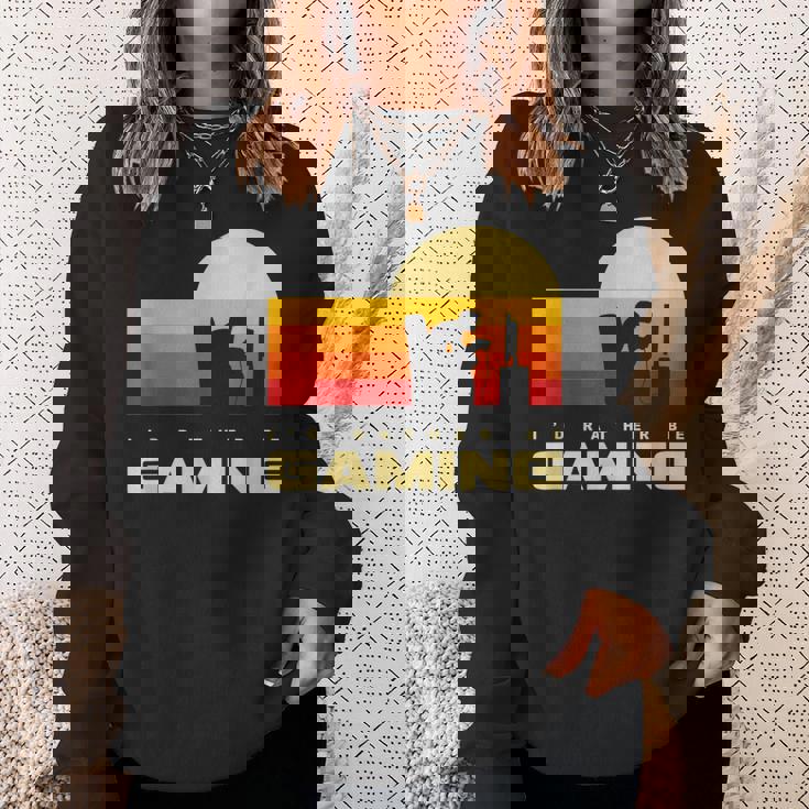 私はむしろゲームをしたい スウェットシャツ 彼女への贈り物