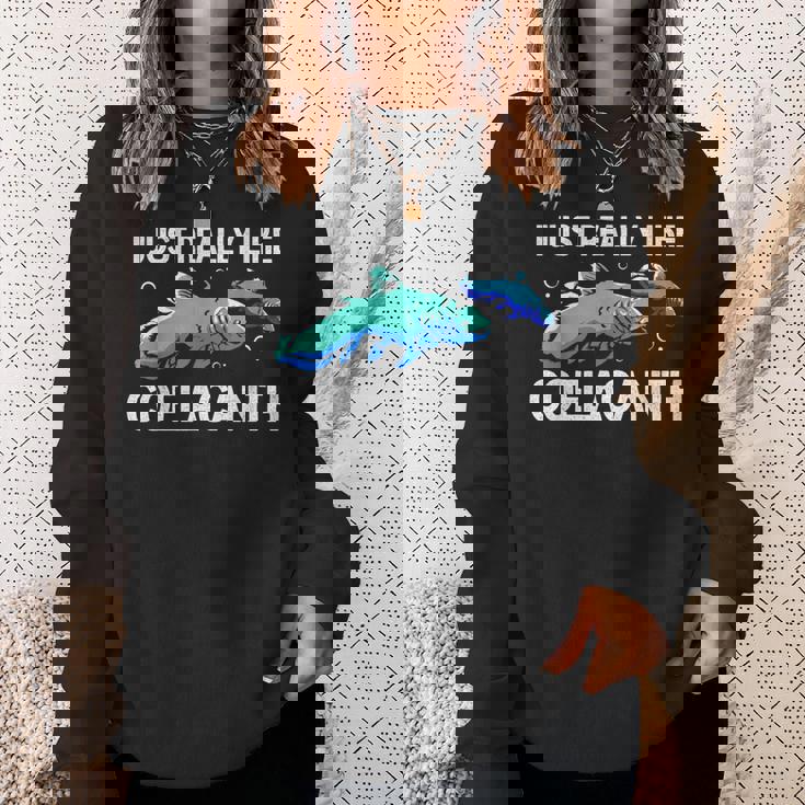 私はシーラカンスが本当に好きです スウェットシャツ 彼女への贈り物