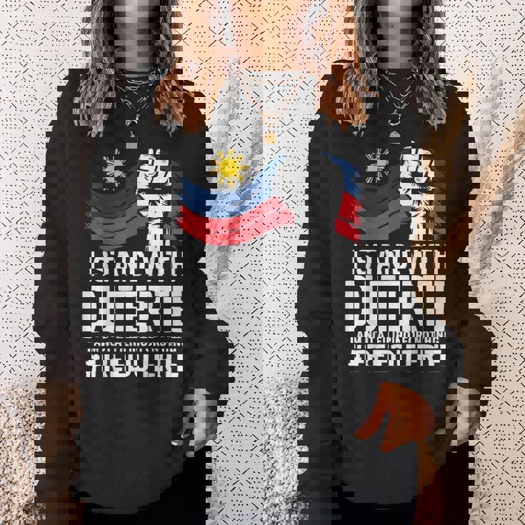 私はドゥテルテを支持します。私は何の理由もなくフィリピン人ではありません-無料prrd スウェットシャツ 彼女への贈り物