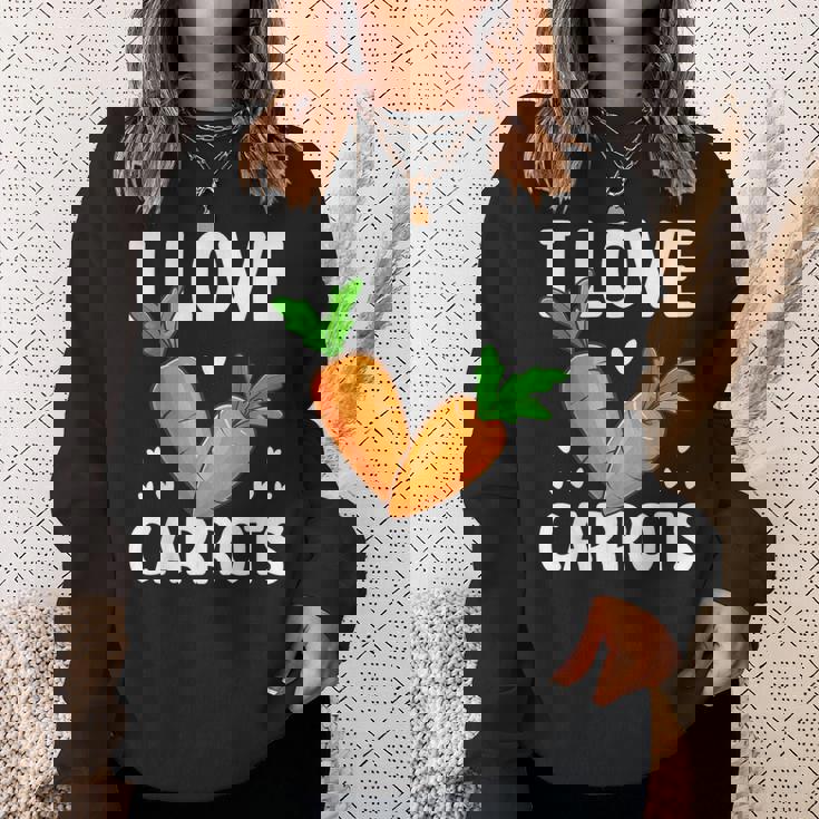 私はニンジンが大好き スウェットシャツ 彼女への贈り物