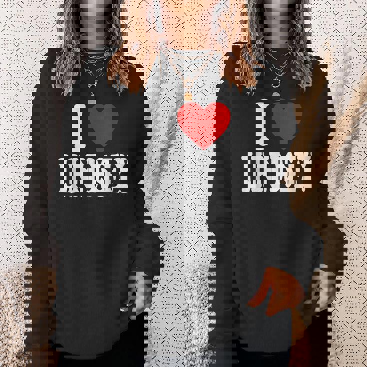 私はリンジーが大好きです スウェットシャツ 彼女への贈り物