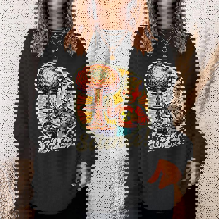 科学 核 原爆 爆発 レトロ 面白い 言葉 スウェットシャツ 彼女への贈り物