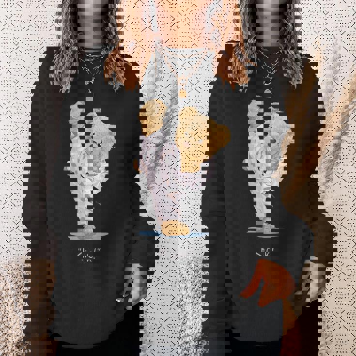 空手 子供用 テディベア テコンドー ボーイズ メンズ スウェットシャツ 彼女への贈り物