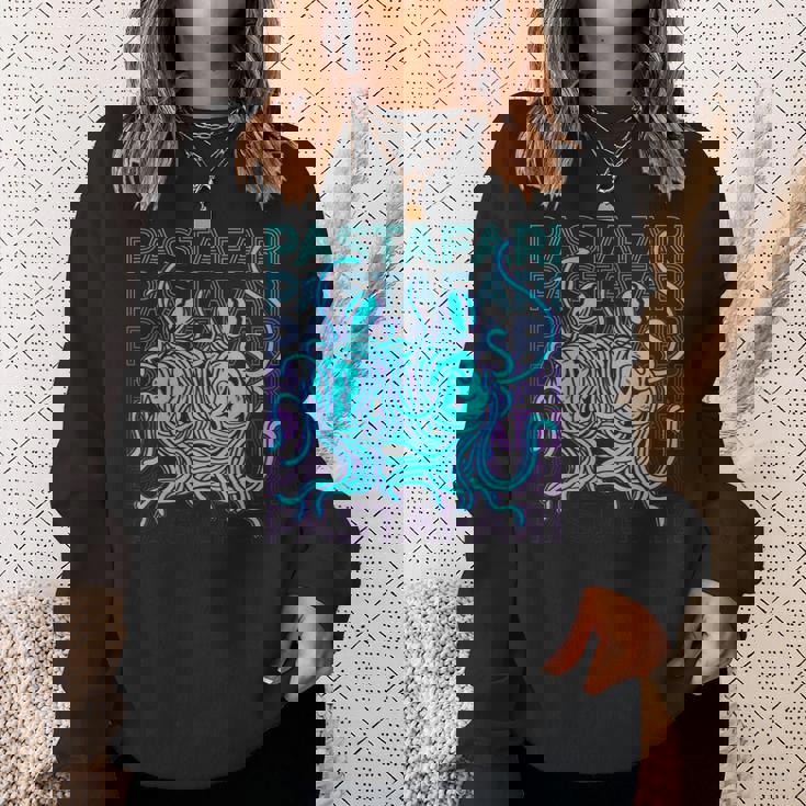 空飛ぶスパゲッティ モンスター パスタファリ パスタファリズム Fsm レトロ スウェットシャツ 彼女への贈り物