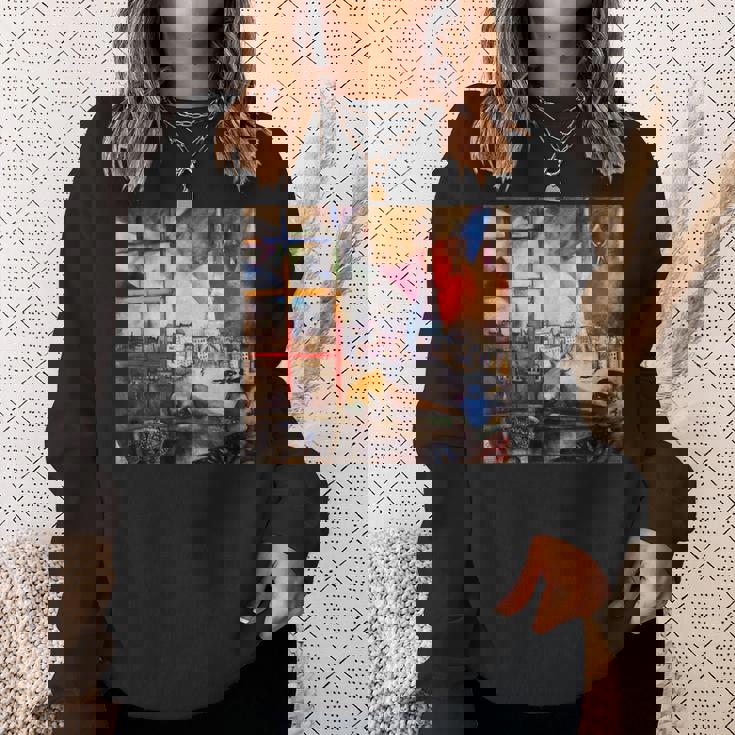 窓を通るパリ マルク・シャガール スウェットシャツ 彼女への贈り物