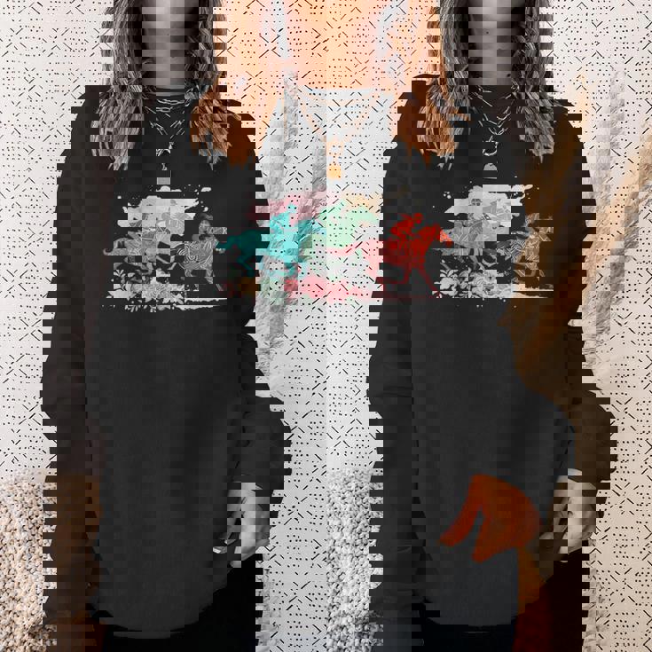 競馬 乗馬 トラックレース ロデオ 乗馬 ライダー スウェットシャツ 彼女への贈り物