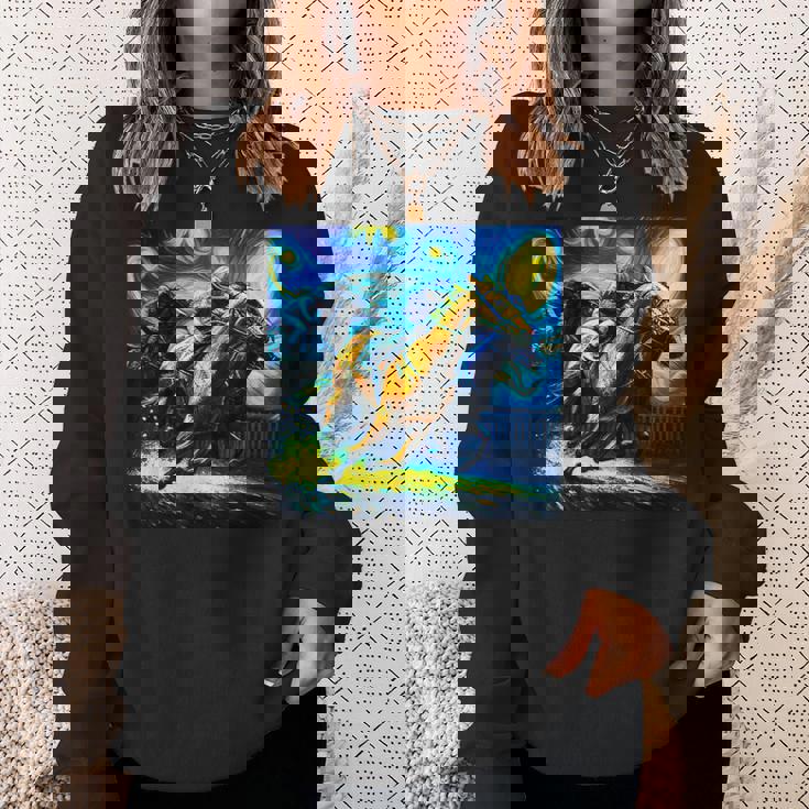 競馬 馬tシャツ おもしろ ウマ レース 馬 乗馬 競馬 面白いtシャツ メンズ グッズ ネタ 大人 男性 ゴッホ スウェットシャツ 彼女への贈り物