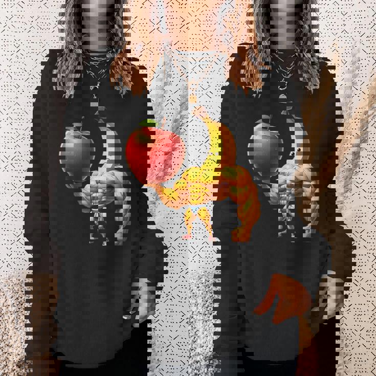 筋肉バナナリフティングジャイアントアップル スウェットシャツ 彼女への贈り物