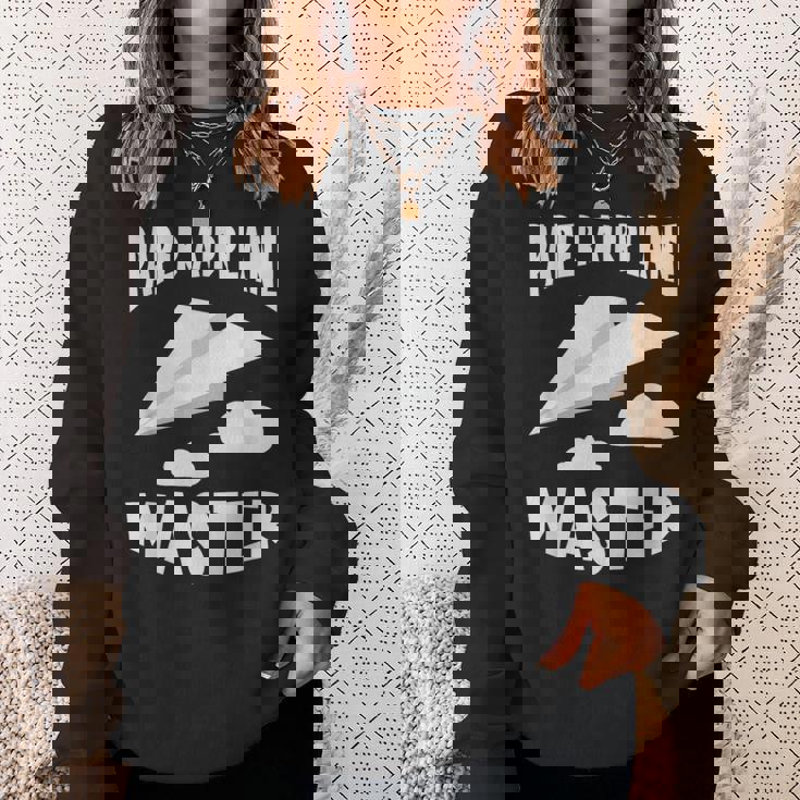 紙飛行機 マスター紙飛行機 航空機 スウェットシャツ 彼女への贈り物