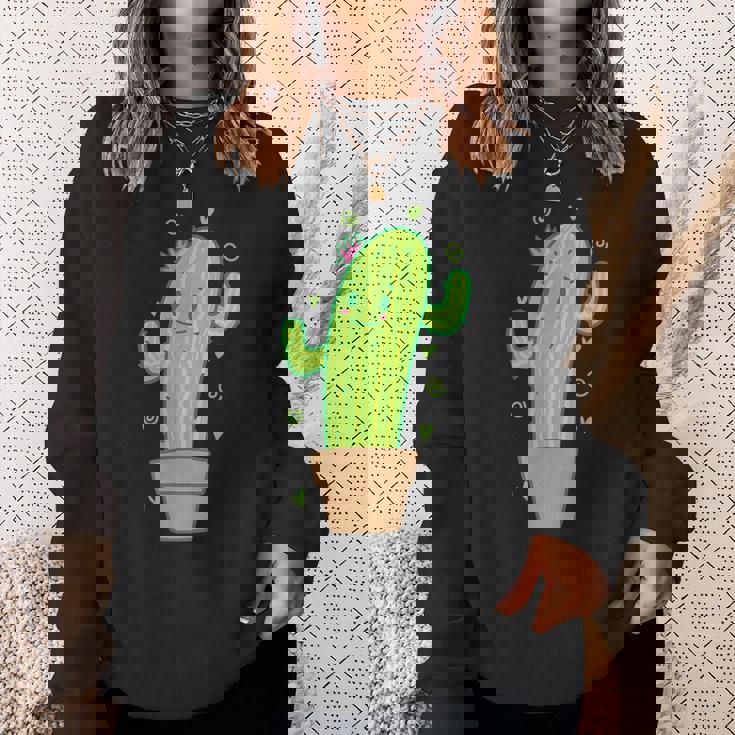 素敵なムードのサボテン スウェットシャツ 彼女への贈り物