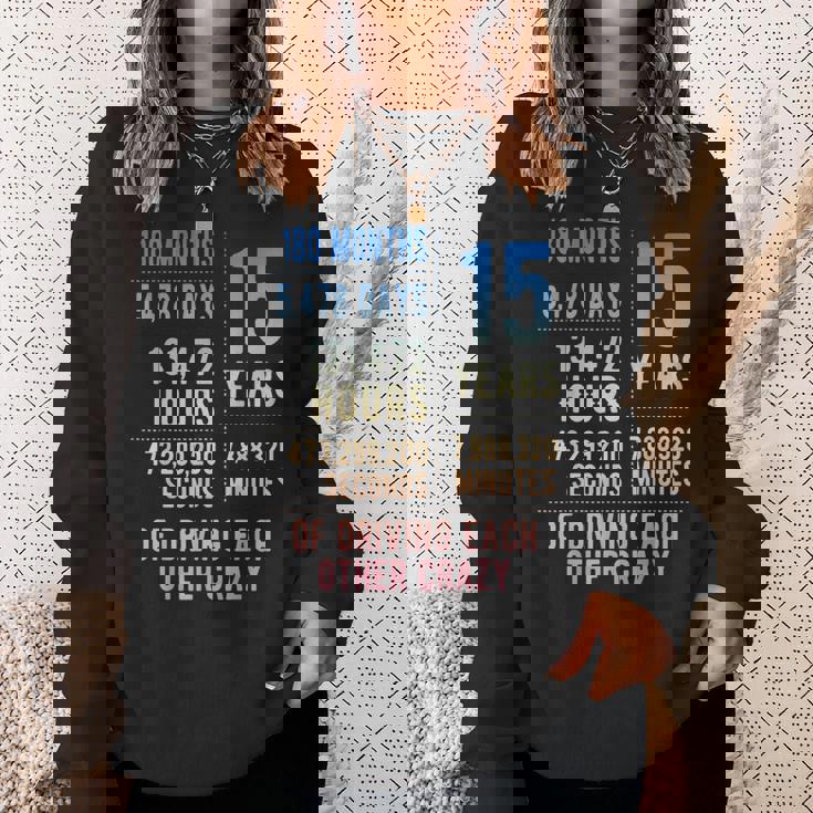 結婚15年 おもしろい 結婚15周年 スウェットシャツ 彼女への贈り物