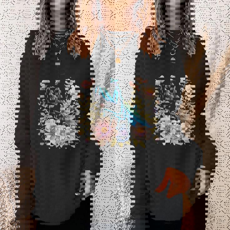 美しい昆虫アート カマキリ スウェットシャツ 彼女への贈り物