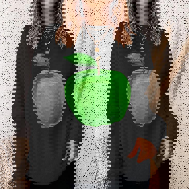 美しい青りんごを彩った果物や果物のりんご。 スウェットシャツ 彼女への贈り物