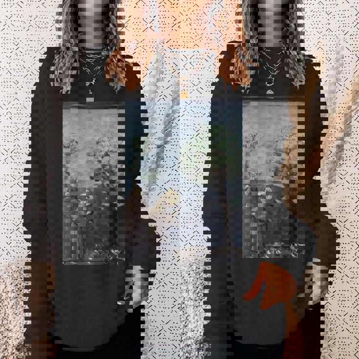 聖フランシスコ 鳥への説教 ジョット作 1299 スウェットシャツ 彼女への贈り物