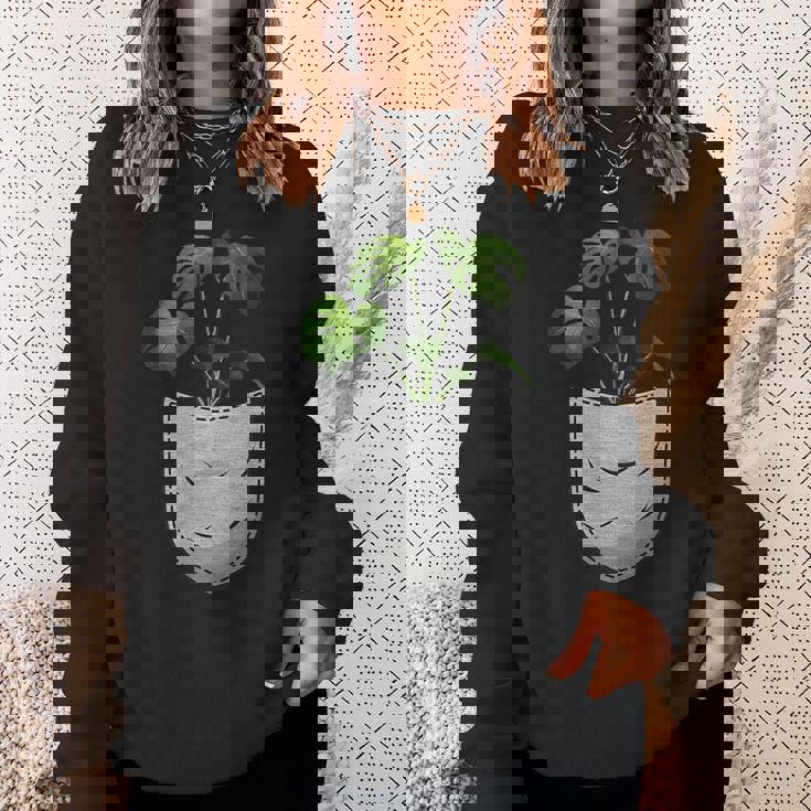 胸ポケットにモンステラ スウェットシャツ 彼女への贈り物