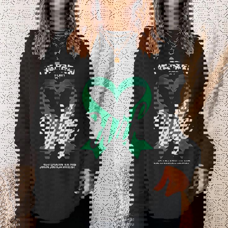 臓器提供者 グリーンリボン 臓器提供啓発 スウェットシャツ 彼女への贈り物