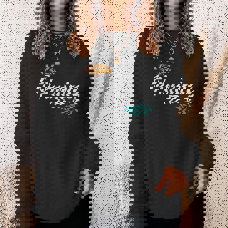 自然と環境のプログ スウェットシャツ 彼女への贈り物