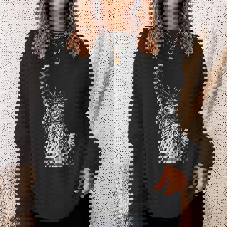 自由の女神猫 Nycプライド スウェットシャツ 彼女への贈り物