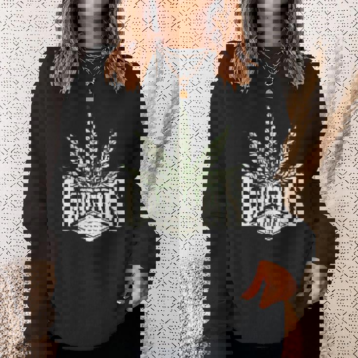 草 草 草 マリファナ Thc ポット 大麻 ナチュラル 4 スウェットシャツ 彼女への贈り物