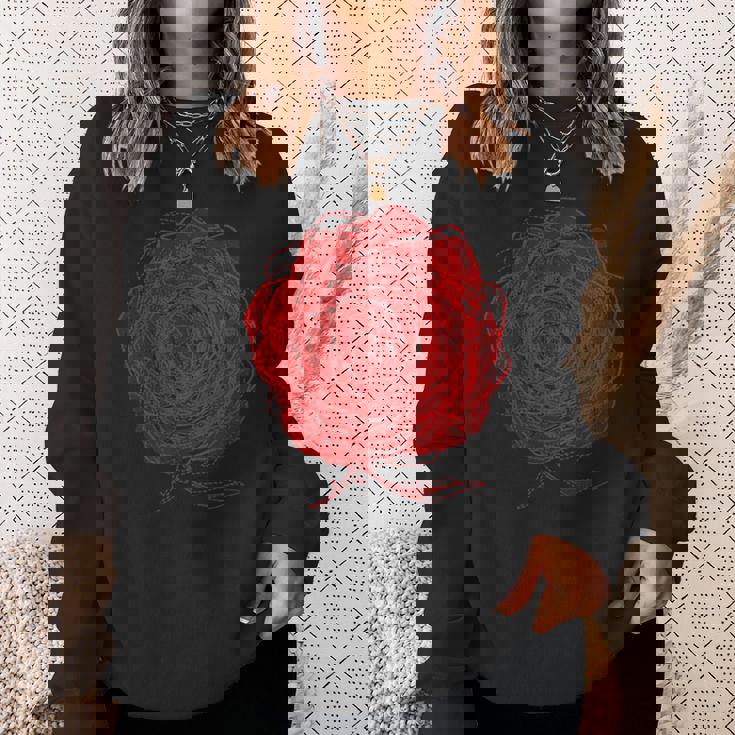 薔薇 花 メンズ レディース 半袖 ロック おしゃれ かっこいい ワイルド 大きいサイズ プリント 黒 ローザス スウェットシャツ 彼女への贈り物